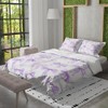 Reateforin Trendy Purple Bow Duvet Cover Twin Size Girls Coquette