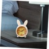 ULTECHNOVO Adorable Luminous Rabbit Shape Clock Silent Desktop Decorative Alarm