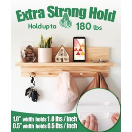 Extra Strong Double Sided Tape Heavy Duty - 240" x 1.0" & 0.5" - Removable Two Sided Nano Mounting Adhesive for Wall, Posters, Rug, Picture Hanging - Teacher, Dorm Room, Office & Outdoor Essentials