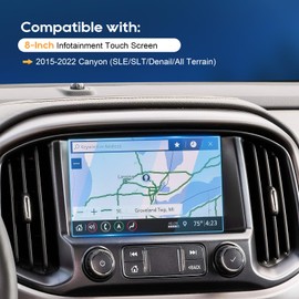 LFOTPP For 2022 Chevy Canyon Screen Protector - 2015-2022 Canyon (SLE/SLT/Denail/All Terrain) 8 inch Touchscreen [HD Glass] 2015-2022 Canyon Accessories Anti-Fingerprint 9H Hardness Tempered Glass