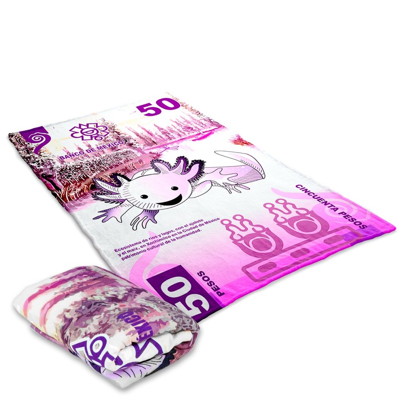 Mi Mantita Mx Toalla de Ajolote Billete de 50 Pesos