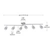Globe Electric 59355 6-Light Foldable Track Lighting, Brushed Nickel Finish,