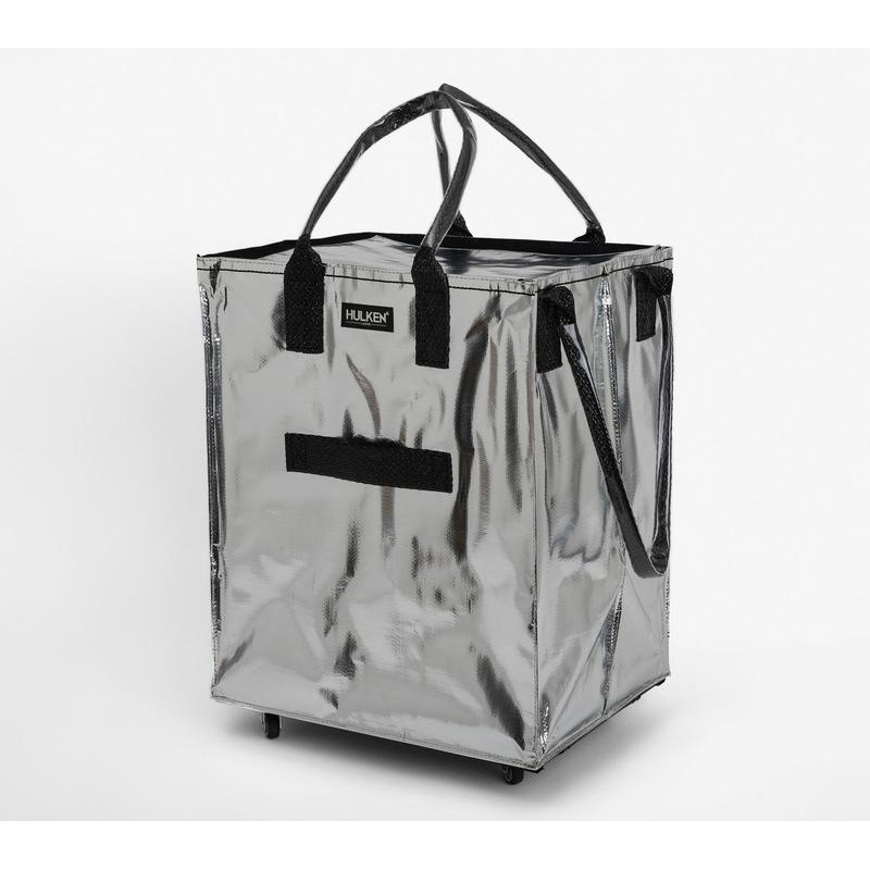 Hulken Large Rolling Tote Bag with Zip Top & Button