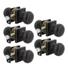 Haidms 5 Packs Oil-Rubbed Bronze Passage Door Knobs, Bronze Closet