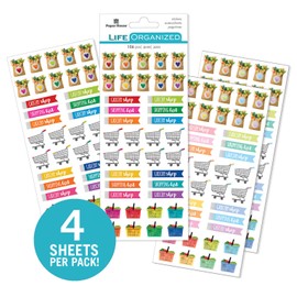 Paper House Productions SET-0008 Functional Icons Planner Bundle-Includes 28 Sheets 7 Themes Over 1200 Stickers