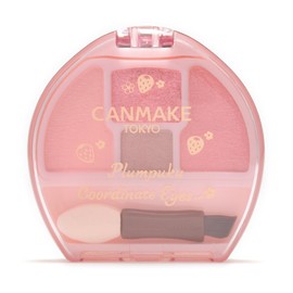 Canmake Plunpuku Corde Eyes 04 Strawberry Plan Puku 0.05 oz (1.3 g) Eye Shadow for Teardrop Bag Shadow Pink Red