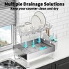 Ewaiira Large Dish Drying Rack, 304 Stainless Steel Dish Racks