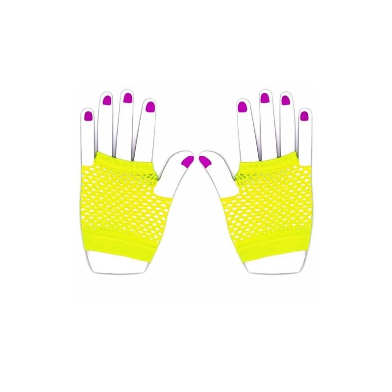 The Glowhouse 80s Neon Fishnet Gloves Short and Long Vibrant