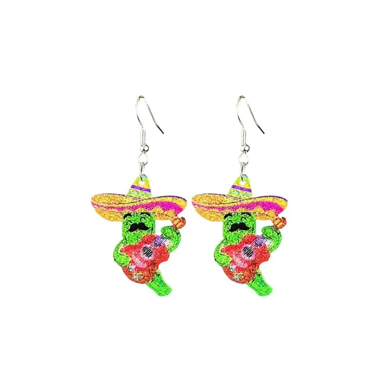 Colorful Mexican Cinco De Mayo Letter Chill Cactus Shape Resin