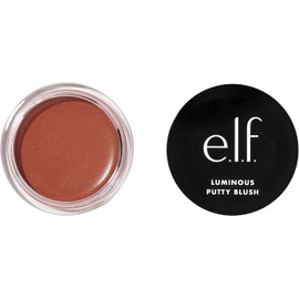 e.l.f. Luminous Putty Blush, Putty-to-Powder, Buildable Blush With A Subtle Shimmer Finish, Highly Pigmented & Creamy, Vegan & Cruelty-Free, Barbados