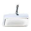 Replacement Driver Manual Side View Mirror Chrome Door Hinge Mounted