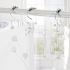 Gibelle 3 in 1 Shower Curtain Set, Grey Watercolor Floral