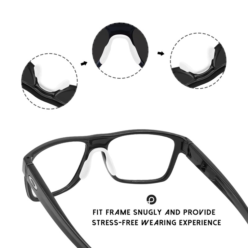 PapaViva Replacement Nose Pad for Oakley Crossrange OO9361, White