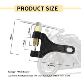 Motorcycle Chain Breaker Tool,Chain Link Removal Tool #420 428 520 525 528 530,Universal Bike Chain Tool Motorcycle Accessories for Motorcycle Dirt Bike Scooter Go-Kart