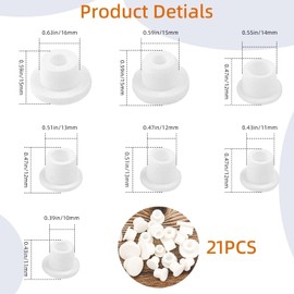 21PCS Silicone Salt and Pepper Stoppers Plugs, Reusable Salt and Pepper Shaker Stoppers Plugs Replaceable Stoppers for Salt and Pepper Shakers 10/11/12/13/14/15/16mm