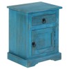 vidaXL Bedside Table - Nightstand with Storage - Solid Mango