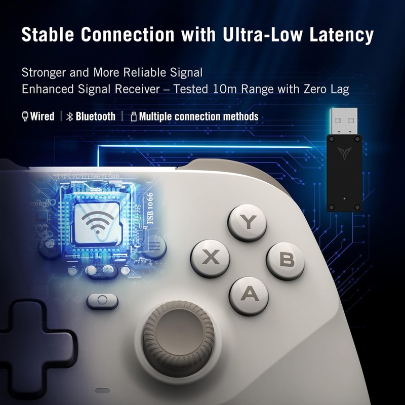 FLYDIGI DuneFox 2.4g Wireless PC Controller, Hall Effect Joysticks Triggers,