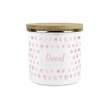 Purely Home Pink Polka Dots Spots Decaf Canister - White