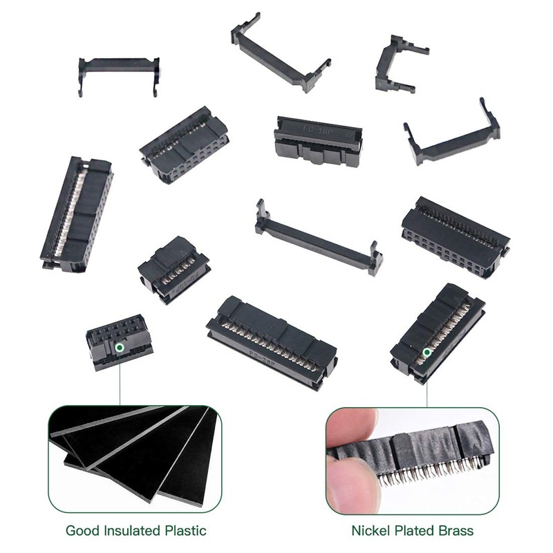 Keadic 70 Pieces FC-10 16 20 26 Pin Female Header