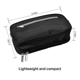 T Tersely Large Pencil Case Big Capacity Storage Pouch Stationery Pen Bag for Middle High School College Office Clerks Student Girl Adult Teen Gift Pen Case Double Zipper (Black) (Black)