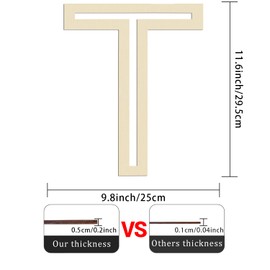 Wooden Letters 12 Inch,1/5 Inch Thick Large Wood Letter T Cutouts Unfinished Wooden Alphabet Letters for Wall Decor Crafts DIY Painting Birthday Party Nursery Holiday Big Home Decorations