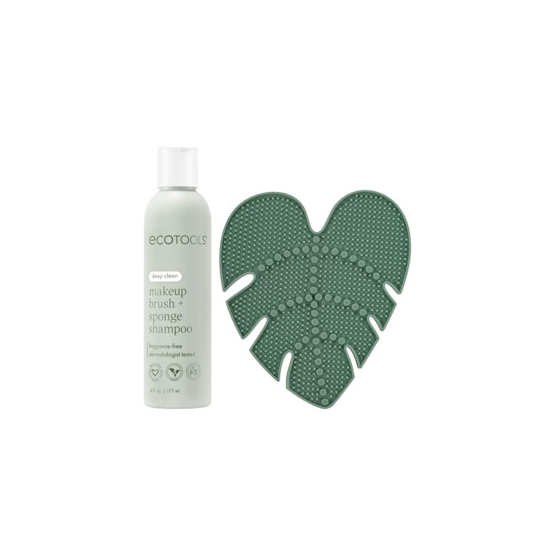 EcoTools Almohadilla de limpieza de brochas de maquillaje + paquete