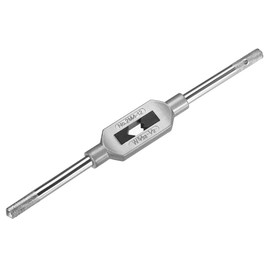 sourcing map Adjustable Tap Wrench Handle, for Metric M4-M12 W5/32-1/2 Taps, Thread Tap Holder Reamer Hand Tapping Tool for Machinist Repair, Medium Carbon Steel Handle with Nickel Plated