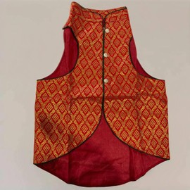 Waggy Fits Traditional Dog Sherwanis - Perfect for Weddings and Celebrations, Dog Clothes, pet cosutme, Indian pet Clothing | Badshah Red (X-Large)