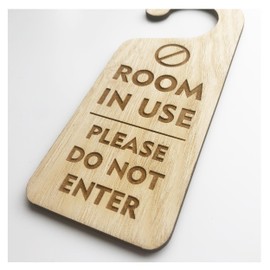 Room In Use Please Do Not Enter Door Sign Wooden Hanging Door Knob Sign Office Home