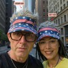 Popfizzy American Flag Hats with Hair for Men and Women,