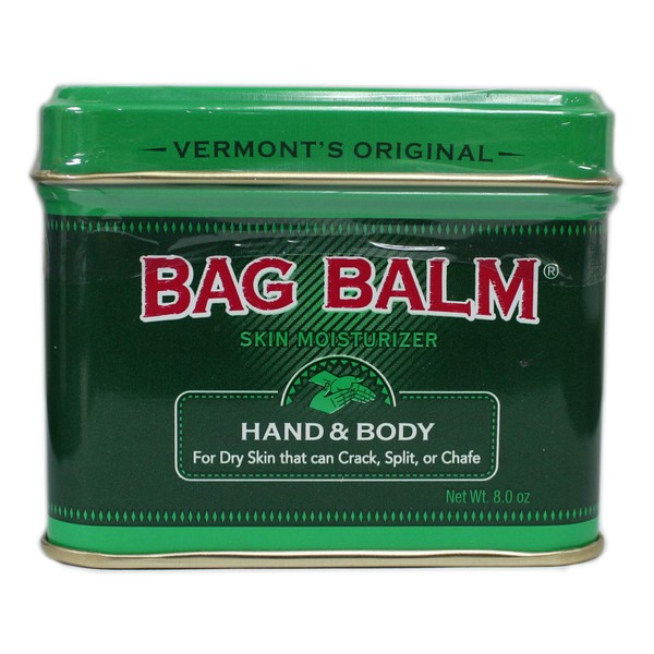 Bag Balm Skin Moisturizer Lotion - Hand and Body, 8 Ounce Tin, Pack of 1