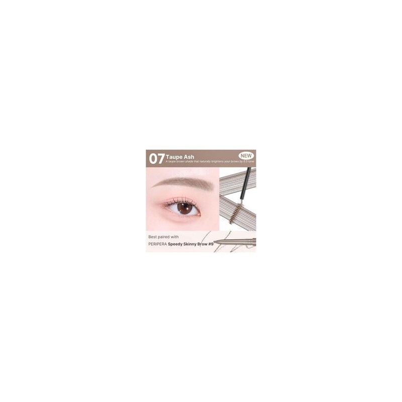 PERIPERA Speedy Skinny Brow Mascara 3g, Color:07 Taupe Ash