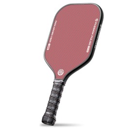 V8 Pro Pickleball Paddle – 16mm para-Aramid & T700 Carbon Fiber, 2nd Gen Thermoformed Unibody, 4th Gen Honeycomb Core, Spin & Power Paddle for All Skill Levels (Black & Red Edge Guard – Kevlar 16mm)