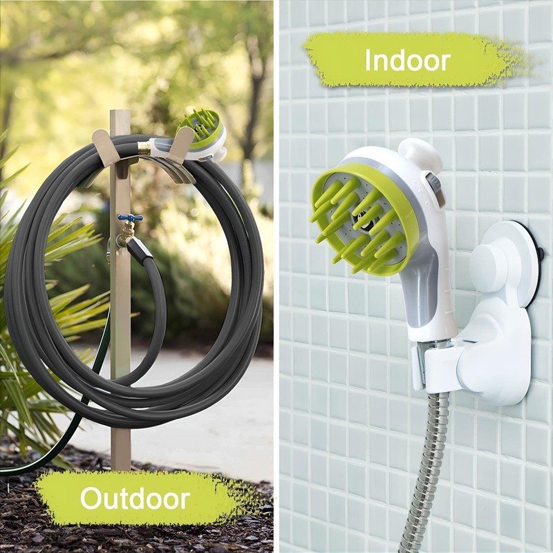Pet Dog Grooming Shower Head with Massage Brush Functionality and