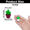 HIZEMLK 10PCS 3D Flower Pot Silicone Beads, Funny Green Cactus