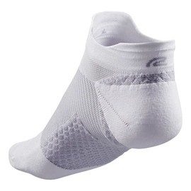 Road Runner Sports R-Gear OS1st Plantar Fasciitis No Show Socks for Men and Women, White, XL, (2 Pairs)
