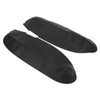 2pcs Front Door Panel Armrest Cover Black Artificial Leather Replacement