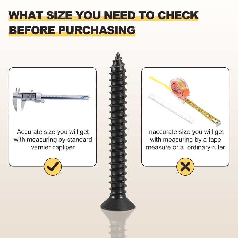 METALLIXITY Countersunk Phillips Wood Screws (ST3x35mm) 80Pcs, Carbon Steel Coarse