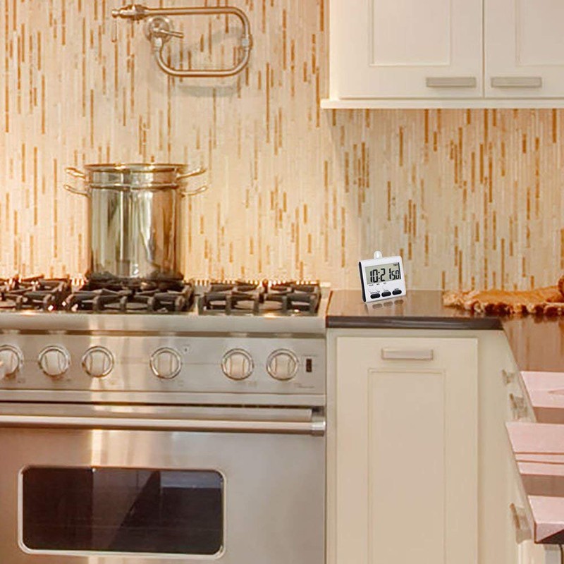 3 Pack 24 Hours Magnetic Kitchen Timers with Digital Alarm