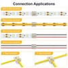Aroidful Pack of 12 LED Corner Connectors 2-Pin 8 mm