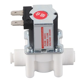 Keenso Solenoid Valve 24 V Normally Closed 300 cc Waste Water Solenoid Valve 1/4 Quick Connection Electromagnetic Valve for Water Filter