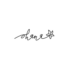 Lettering Tattoo - Temporalis® | Temporary Tattoo - Vegan and Waterproof Ink - EU Certified Cosmetics - Shelf Life 1-2 Weeks ["ohana ✿ "]