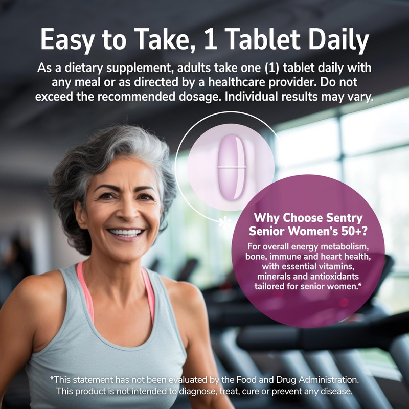 21st Century Sentry Senior Women 50 Plus Tablets, 100 Count