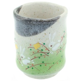 Kutani Yaki(ware) Japanese Yunomi Tea Cup Rabbit