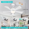 42 inch Ceiling Fans with Lights, Modern Ceiling Fan with