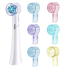 6 Pack Toothbrush Covers for Oral B iO Replacement Heads, Toothbrush Cover Caps for Oral-B Round Electric Toothbrush Head，iO Toothbrush Head Cover for Travel & Home (Mixing Colors)