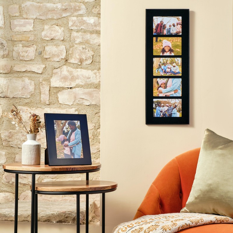 Kenro Modern Black Glass Photo Frame 8x6 inch / 15x20cm
