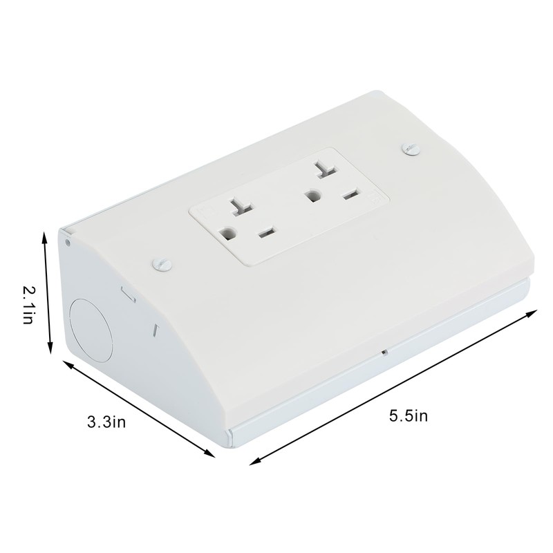 Compact Under Cabinet Distribution Box with Ground Fault Protection,Durable Stainless
