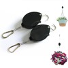 SGGRT 2PCS Upgrade Retractable Plant Hanger, Strong Stainless Steel Rope,