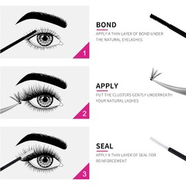 FADLASH Lash Bond and Seal Double Headed Bond and Seal for Lash Clusters Waterproof Lasts 48-72 Hours at Home.